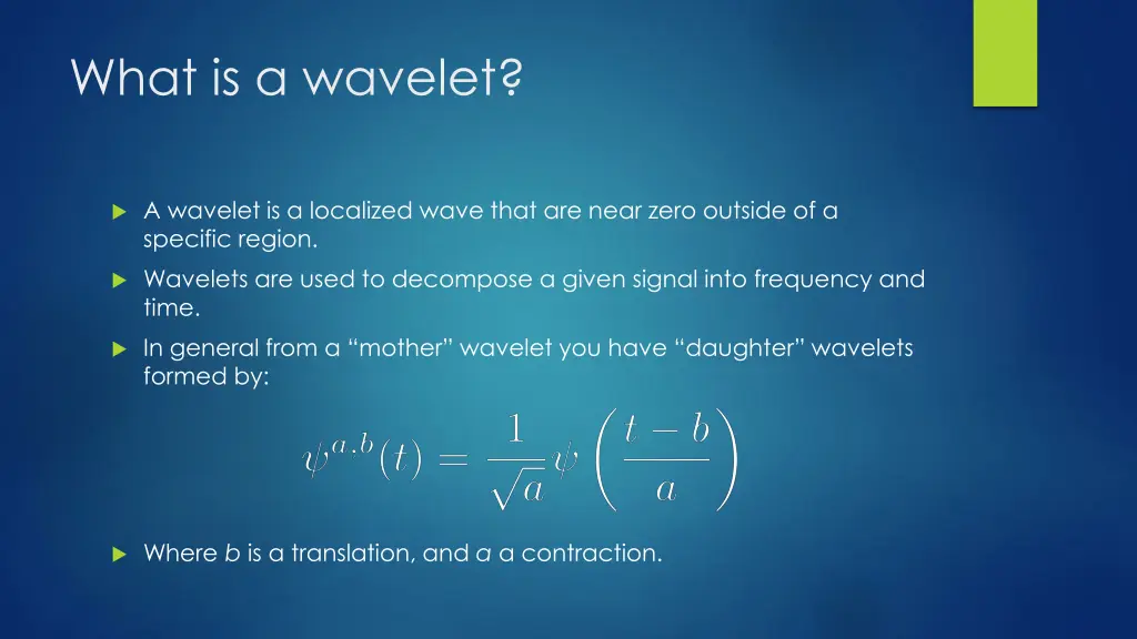 what is a wavelet