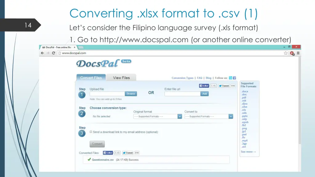 converting xlsx format to csv 1 let s consider