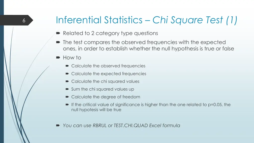 inferential statistics chi square test 1