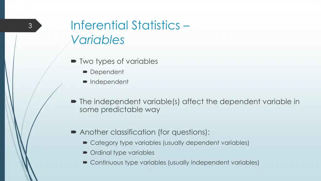 inferential statistics variables