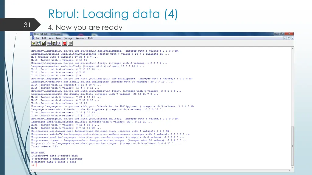 rbrul loading data 4 4 now you are ready