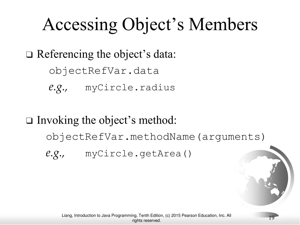accessing object s members