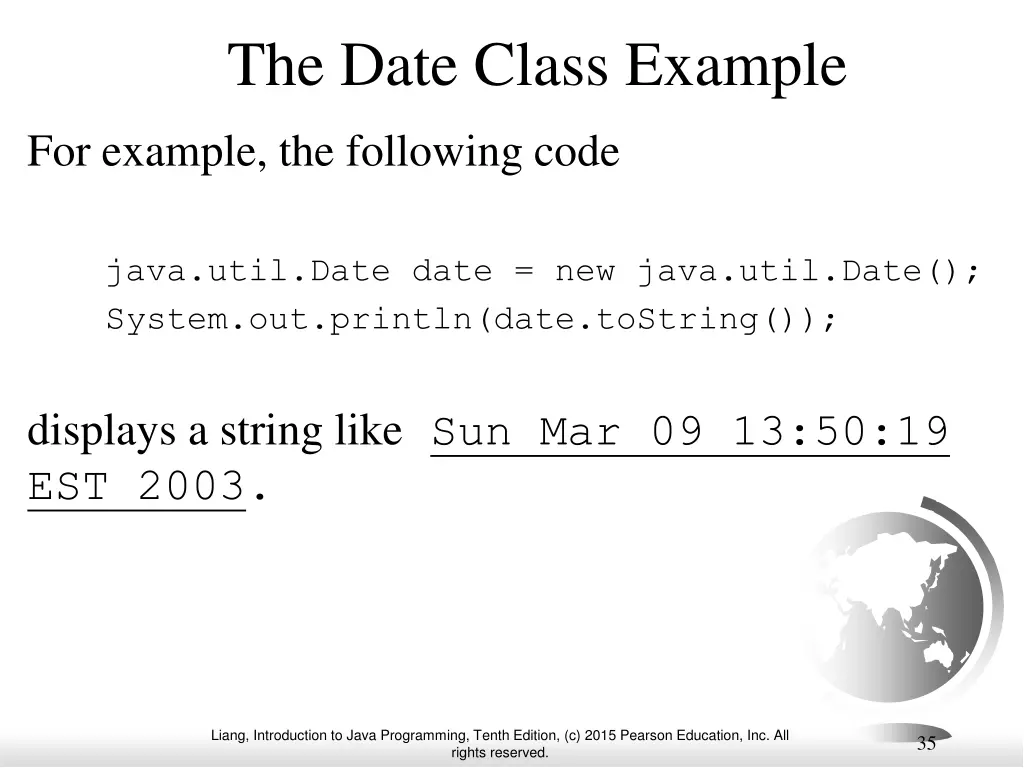 the date class example