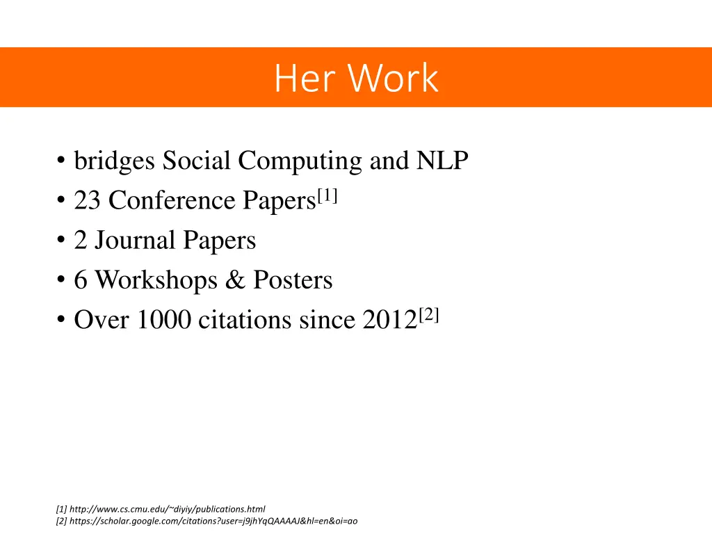 her work