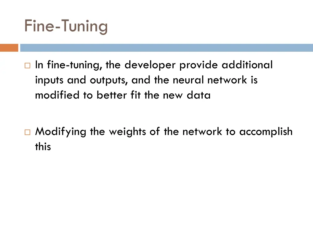 fine tuning 1