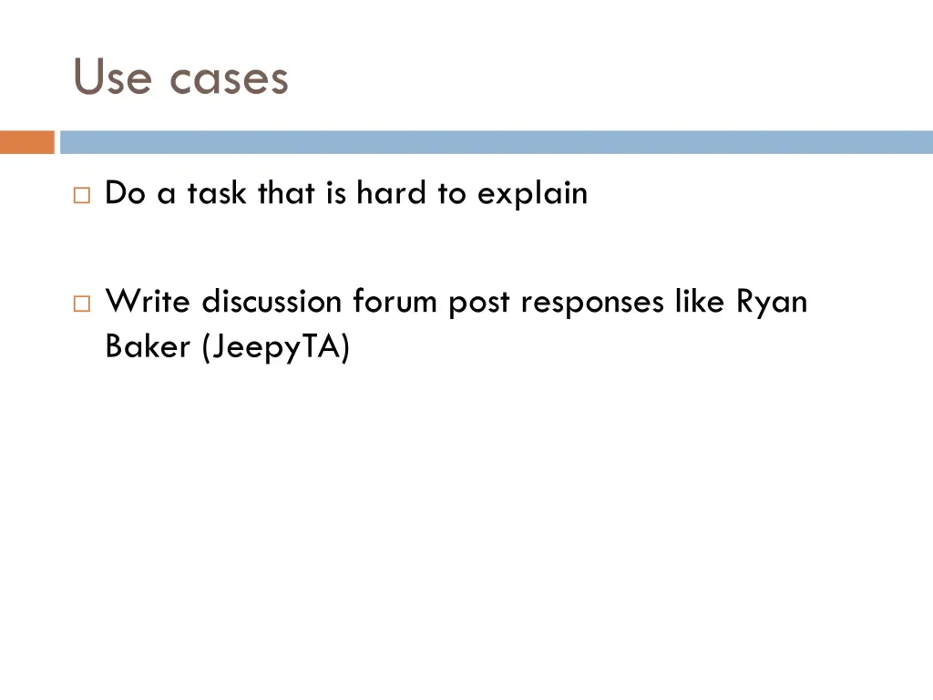 use cases 2