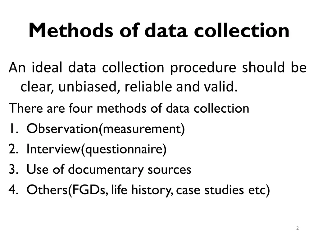 methods of data collection 1