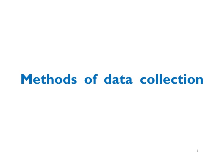 methods of data collection