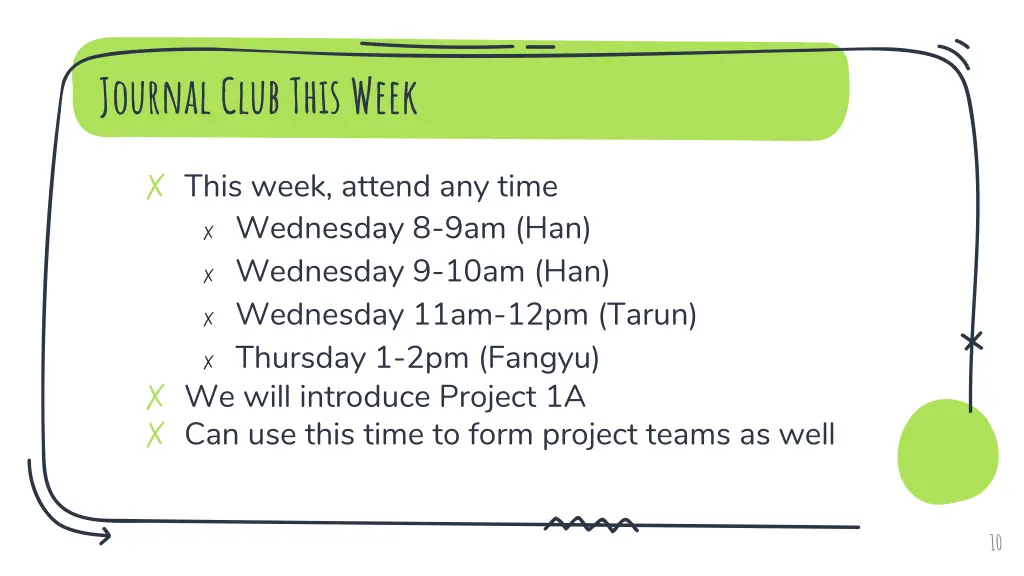 journal club this week