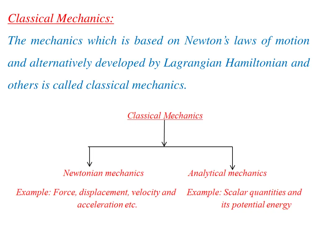 classical mechanics
