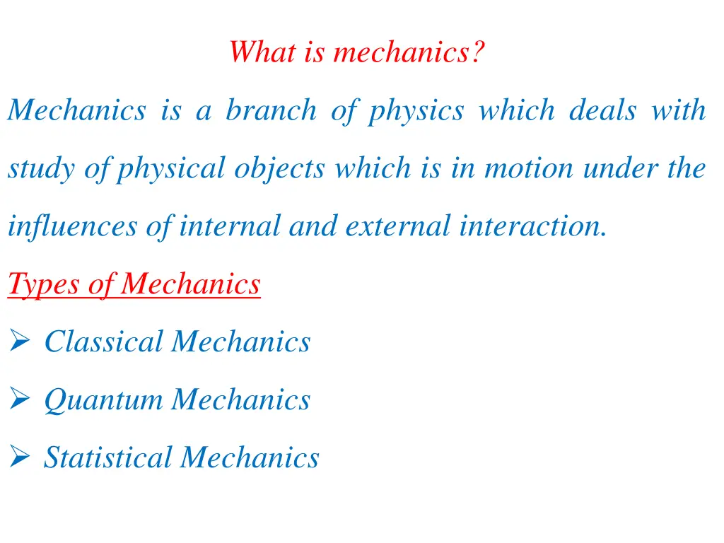 what is mechanics