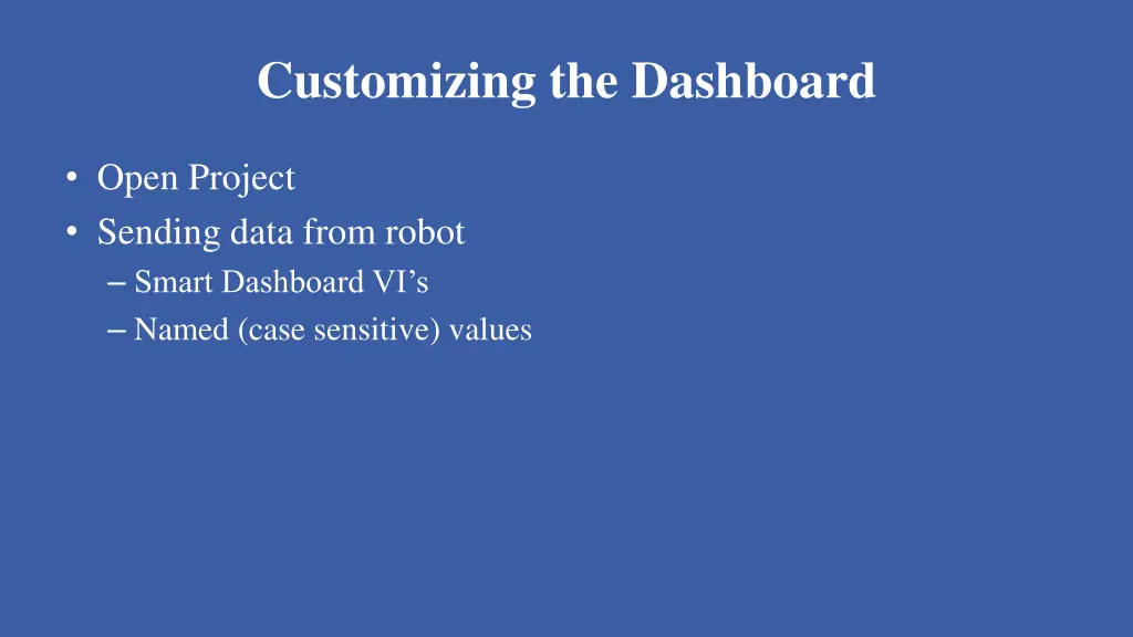 customizing the dashboard 4