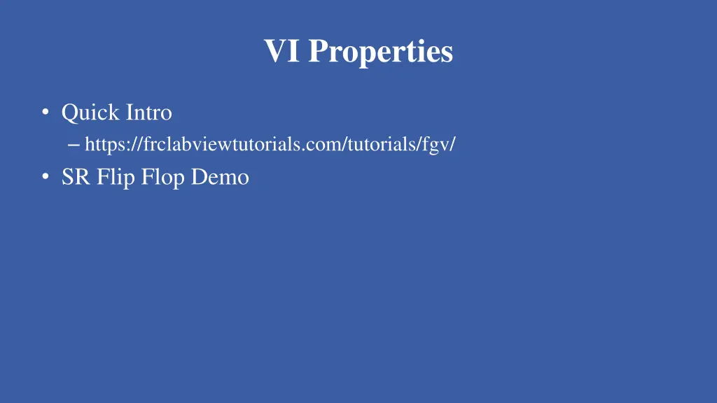 vi properties