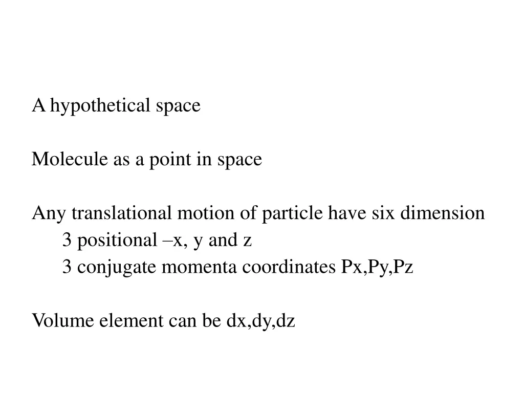 a hypothetical space