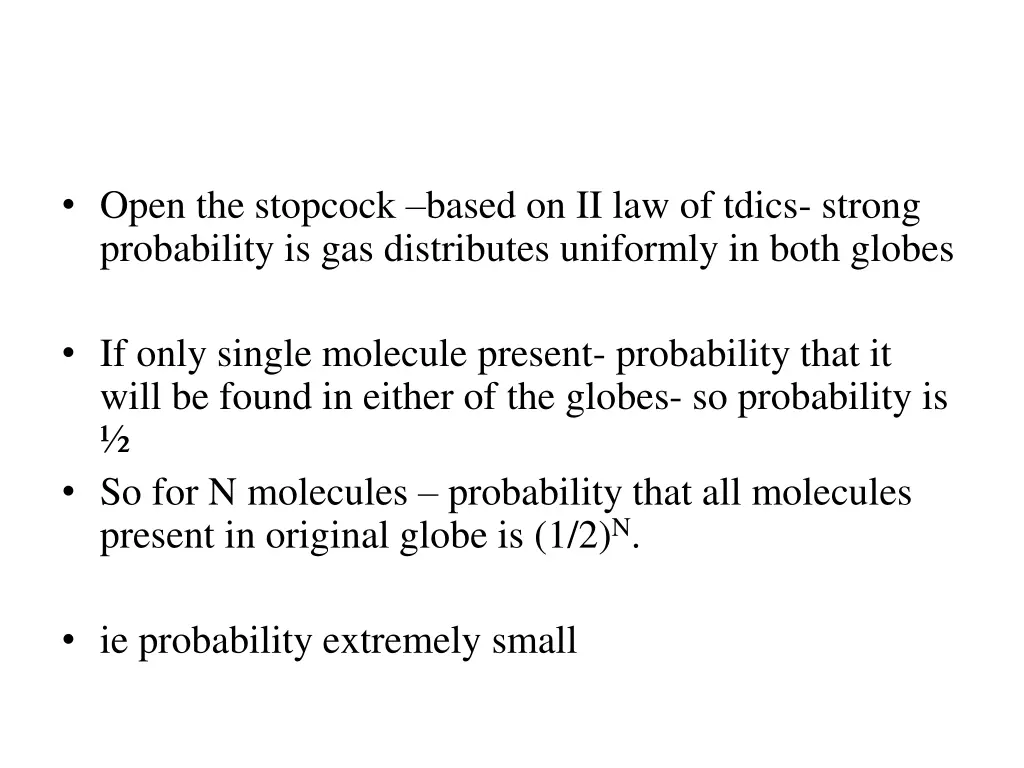 open the stopcock based on ii law of tdics strong
