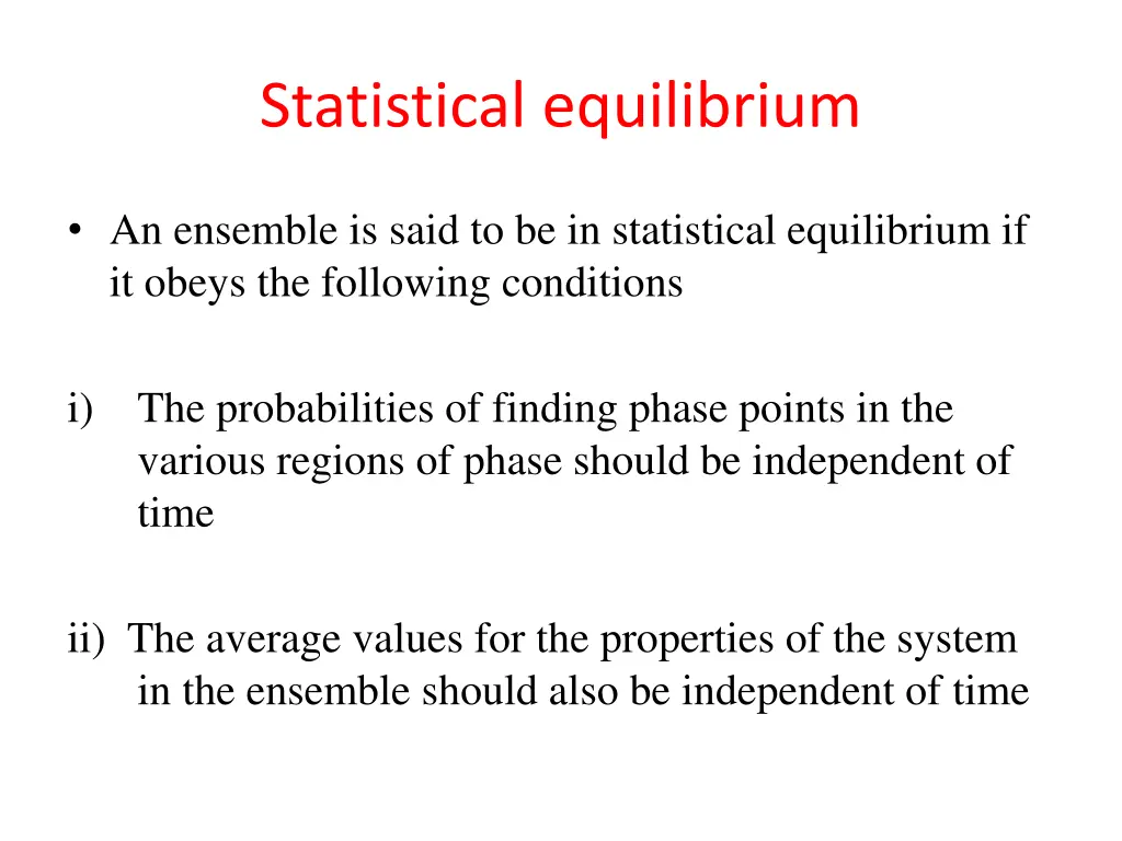 statistical equilibrium