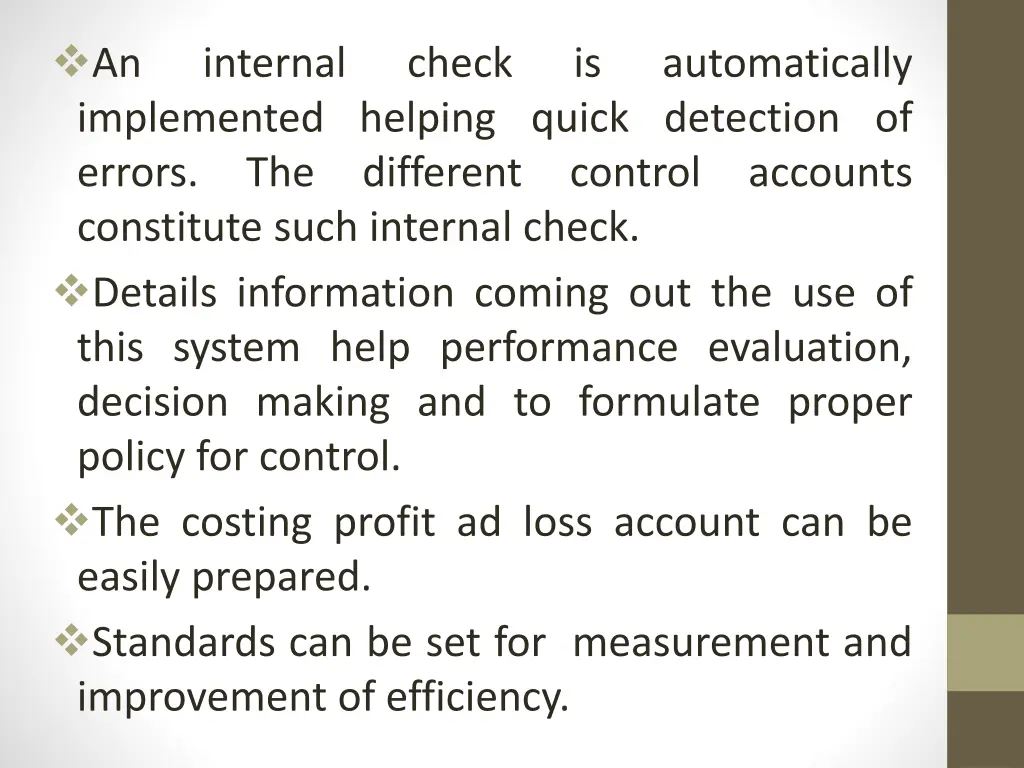 an implemented helping quick detection of errors
