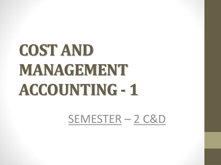 cost and management accounting 1