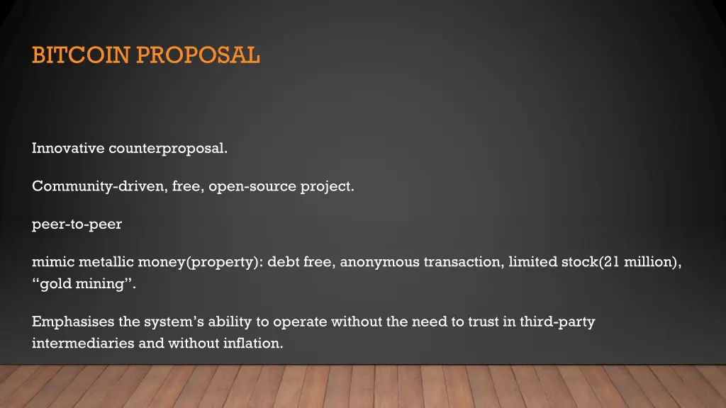 bitcoin proposal