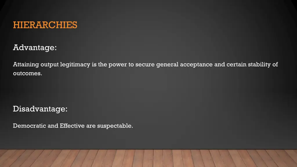 hierarchies