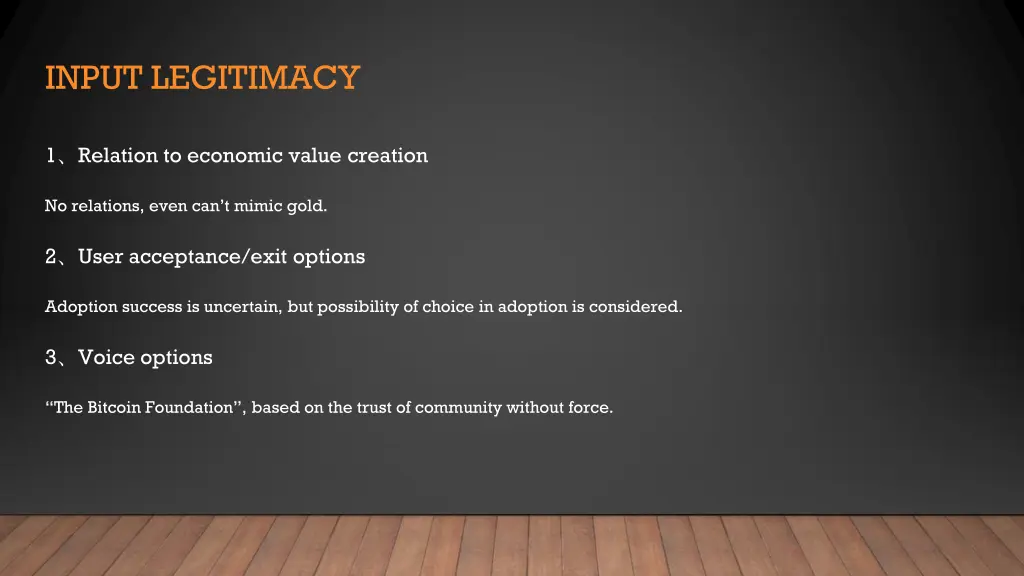 input legitimacy 1