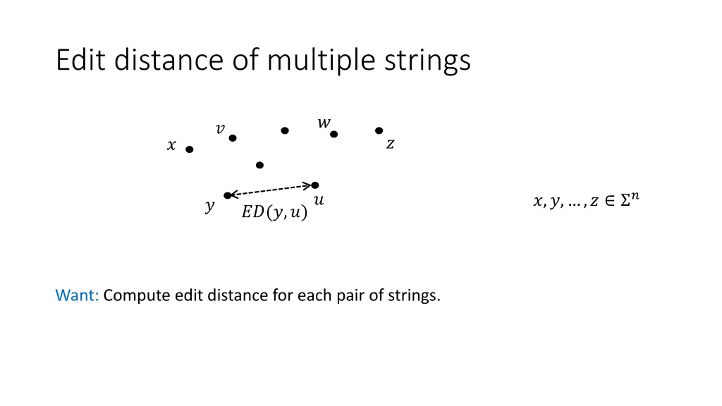 edit distance of multiple strings