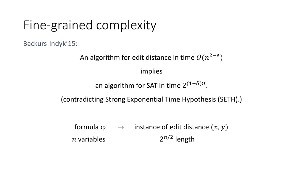 fine grained complexity