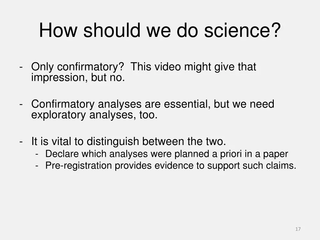 how should we do science