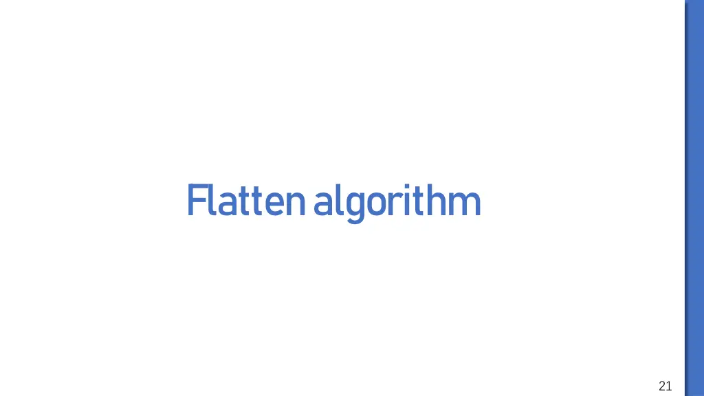 flatten algorithm