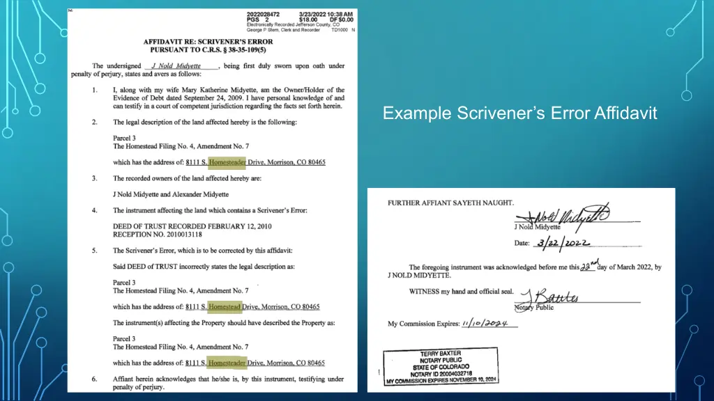 example scrivener s error affidavit