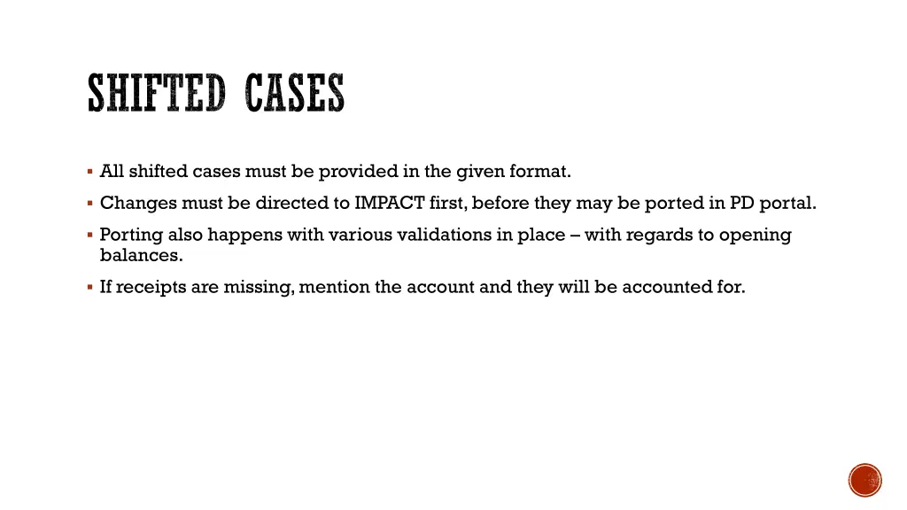 shifted cases