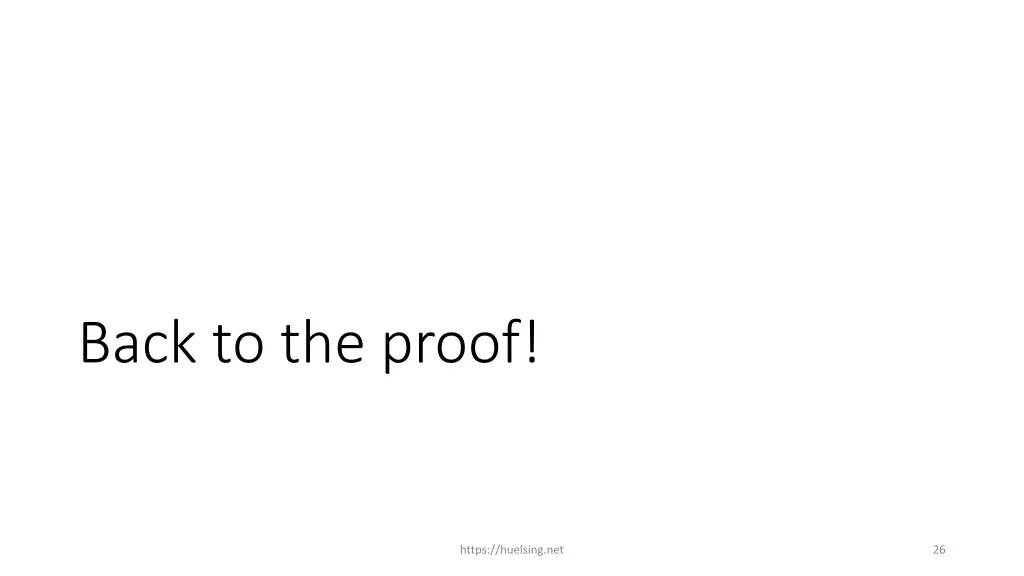 back to the proof