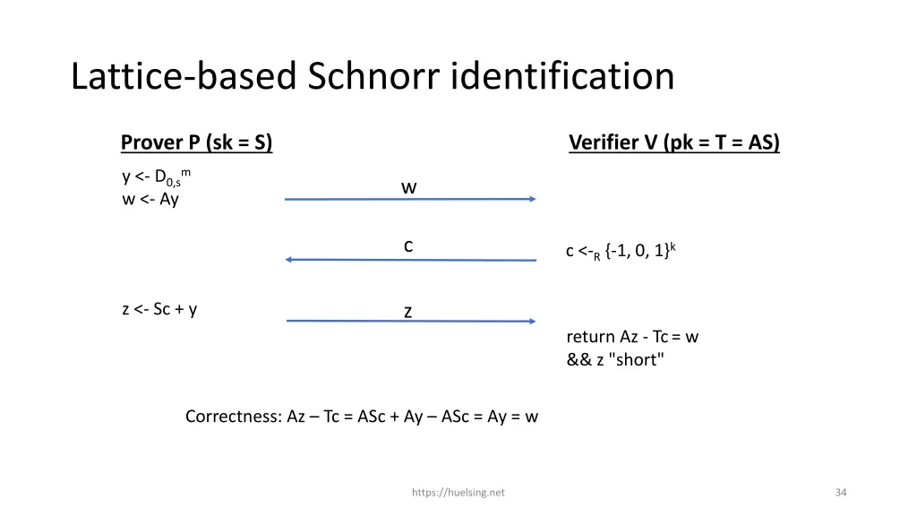 lattice based schnorr identification