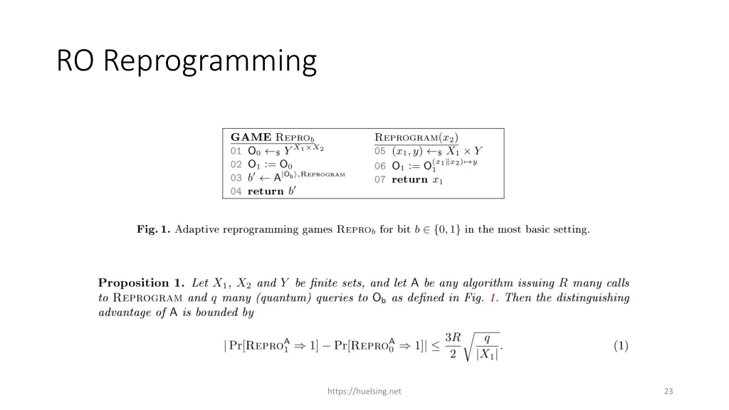 ro reprogramming
