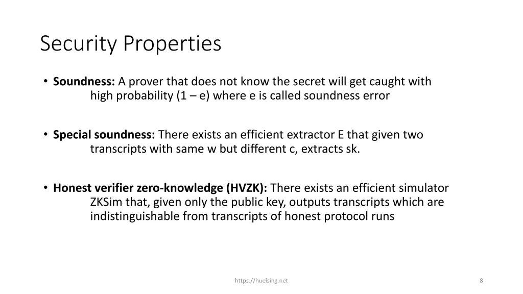 security properties