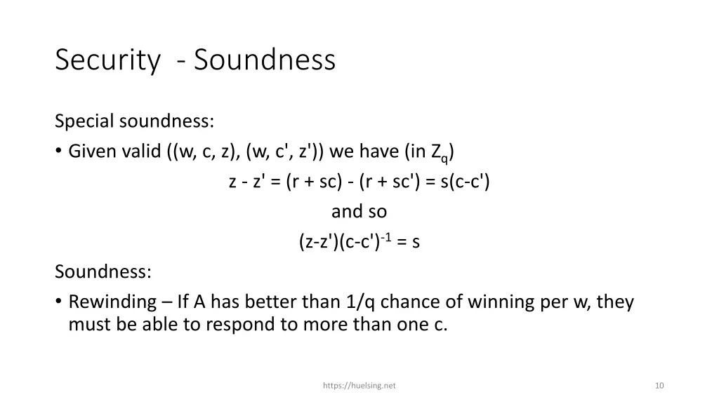 security soundness