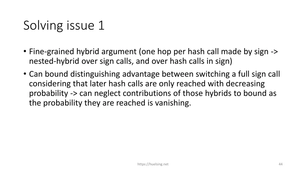solving issue 1