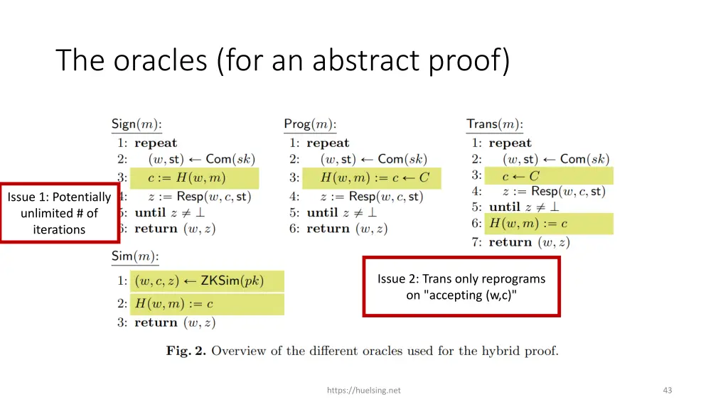 the oracles for an abstract proof 2
