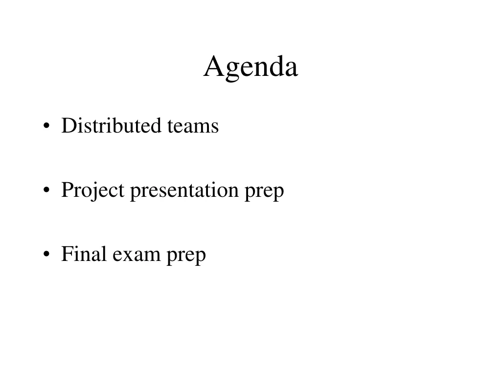 agenda