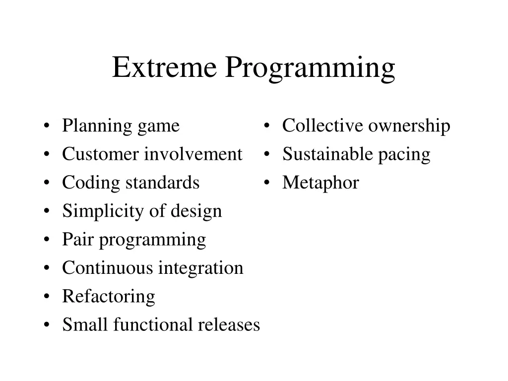 extreme programming