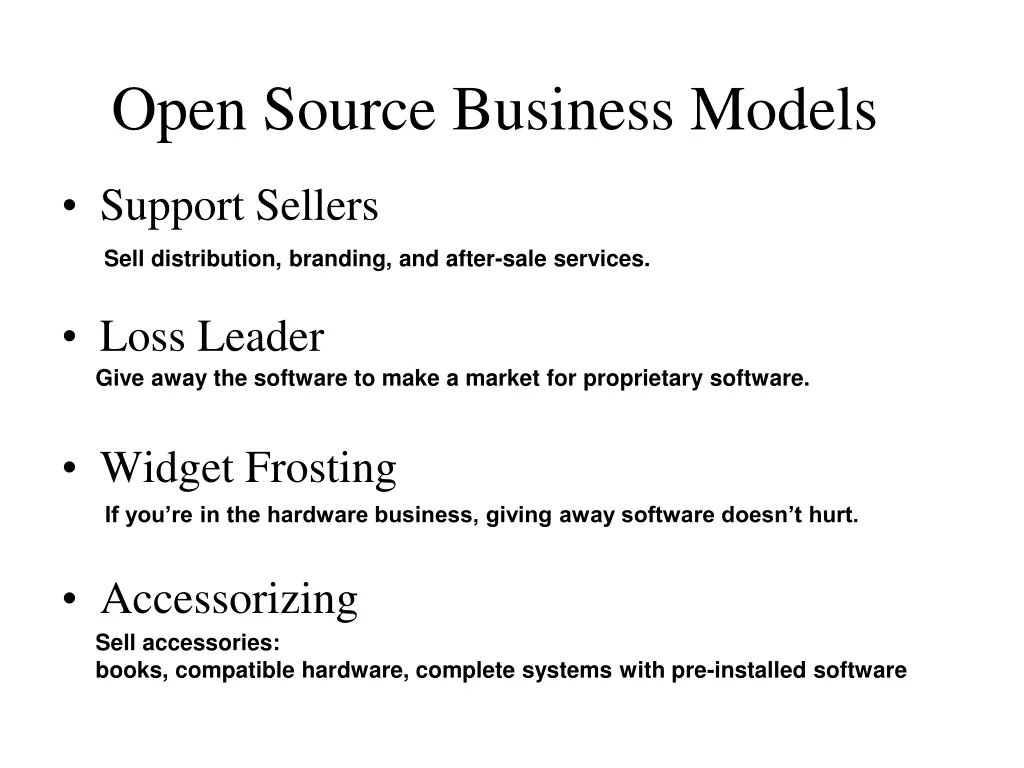open source business models