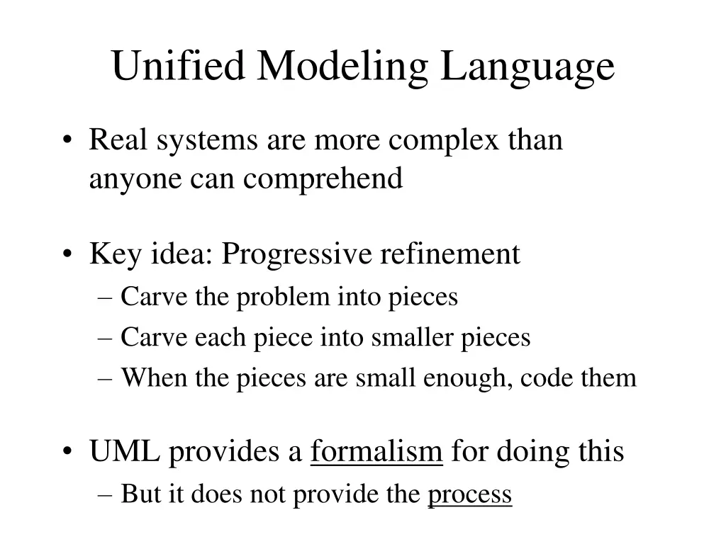 unified modeling language
