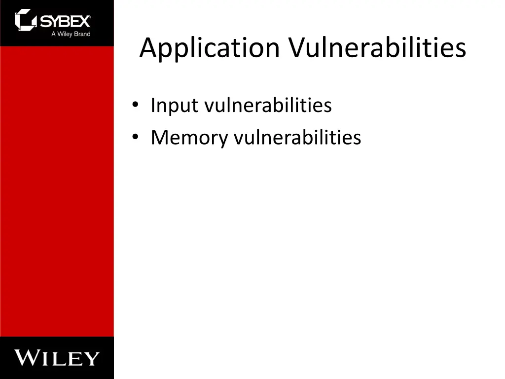application vulnerabilities