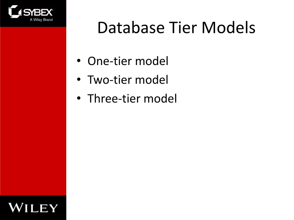 database tier models