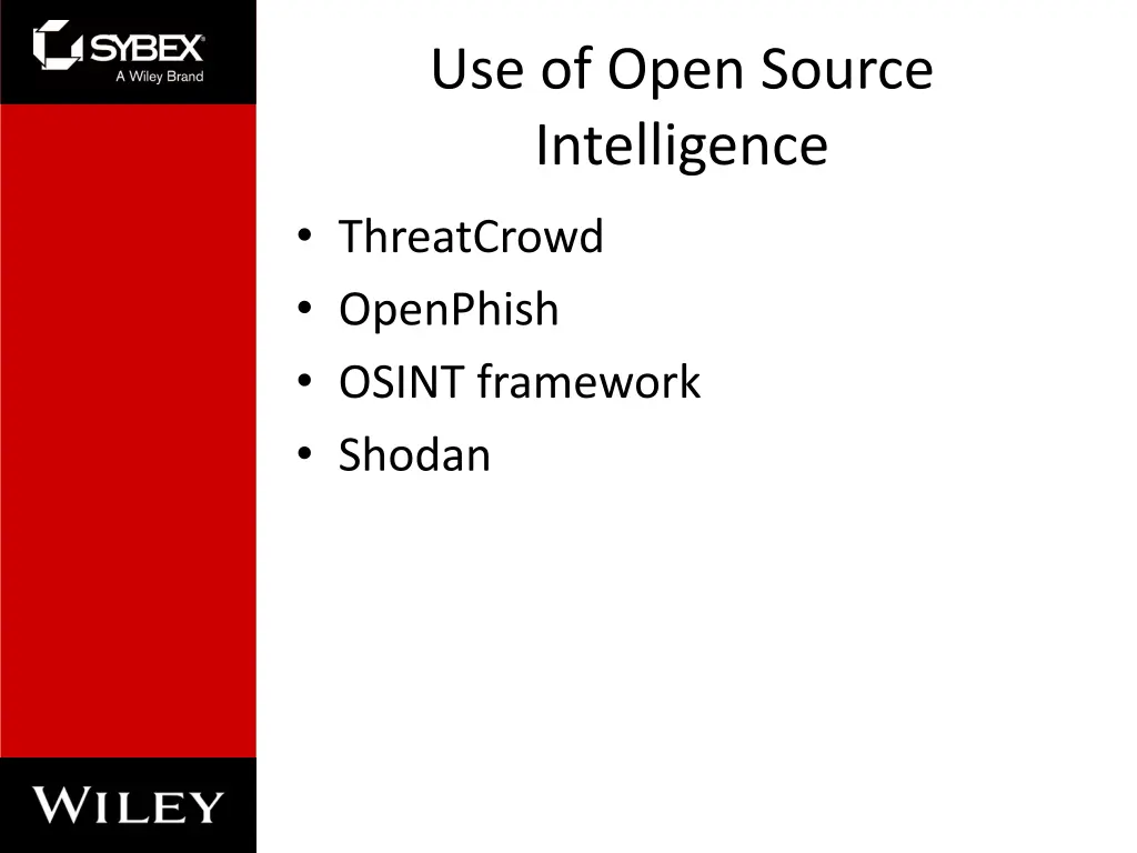use of open source intelligence