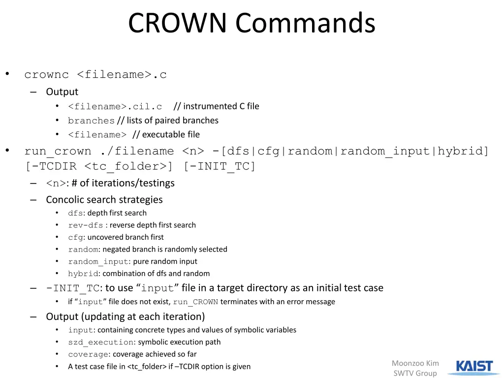 crown commands