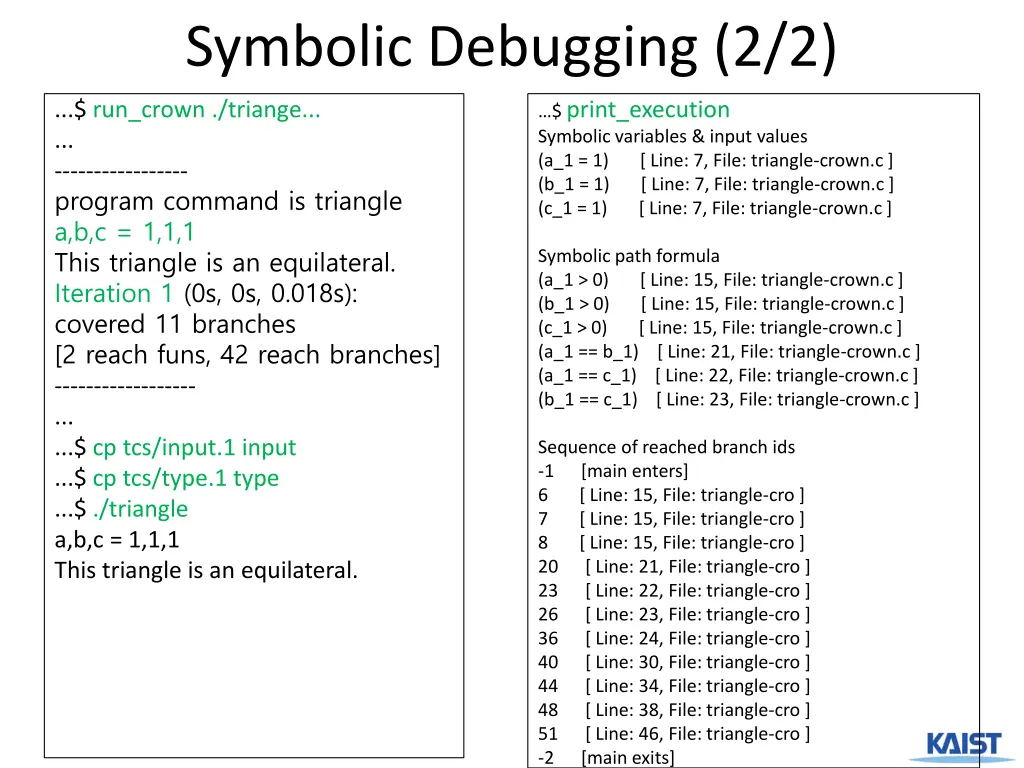 symbolic debugging 2 2