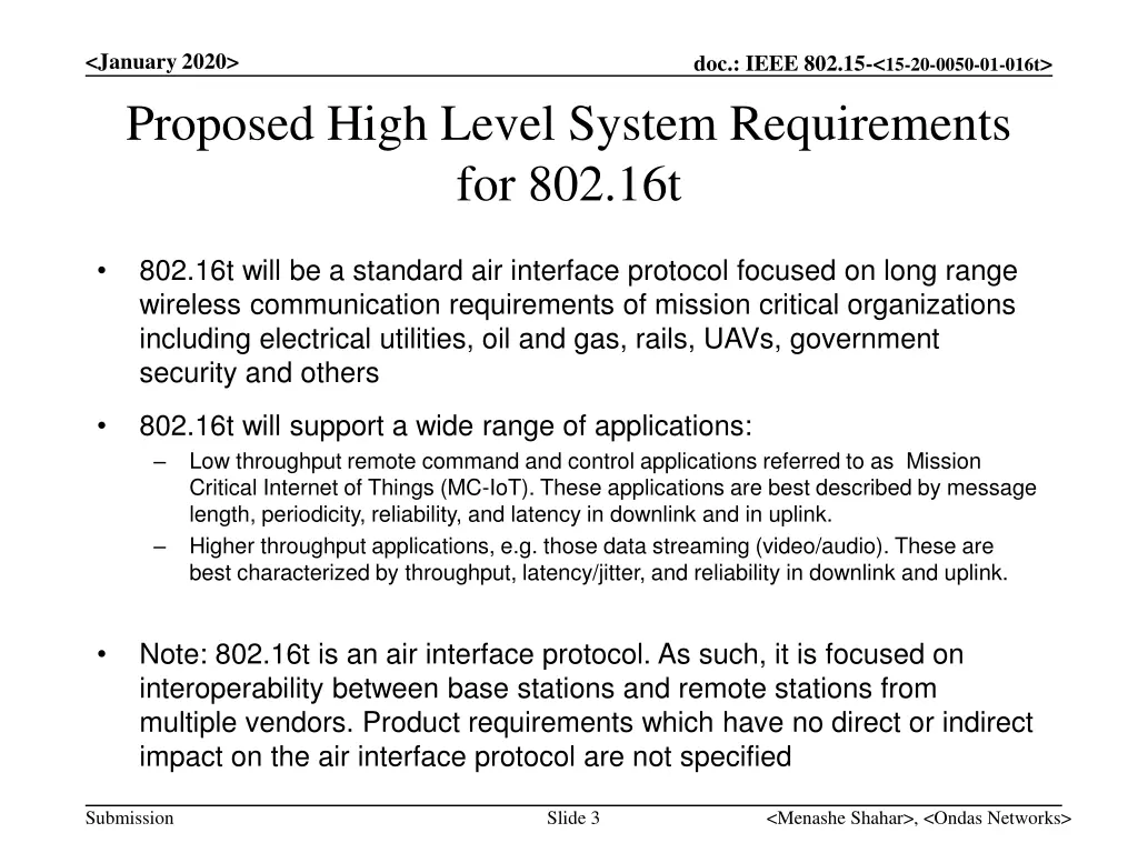 january 2020 proposed high level system