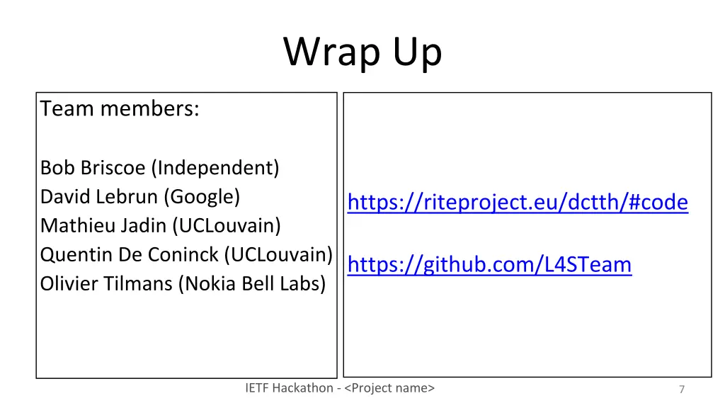 wrap up