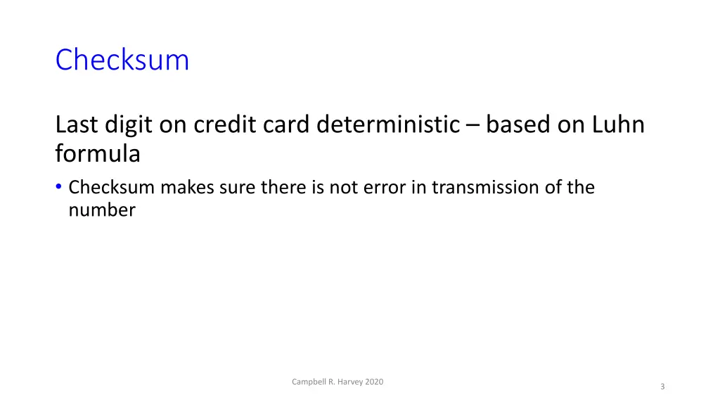 checksum